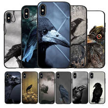 Funda de silicona negra para iPhone, carcasa de color negro de cuervo oscuro para modelos 13, 12, XR, XS Max, 5, 5S, SE 2020, 6, 6S PLUS, 7, 8, X, 11pro Max y 11 2024 - compra barato