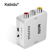 Kebidu Mini HD AV2VGA видео конвертер с 3,5 мм аудио VGA в AV конвертер для ПК в телевизор HD компьютер в телевизор 2024 - купить недорого