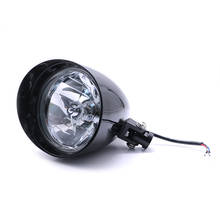 Farol bala personalizado 12v luz preta para motocicleta para harley honda yamaha cafe racer old school touring 2024 - compre barato