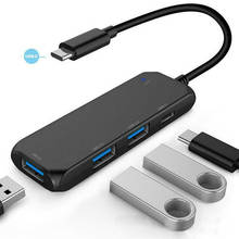 USB-C portátil 4K Hub tipo C a USB 2,0, adaptador con 1 puerto macho, 4 puertos hembra, VDX99 2024 - compra barato
