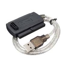 USB 2,0 папа для IDE SATA 2,5 "3,5" конвертер кабель жесткого диска HDD черный 2024 - купить недорого