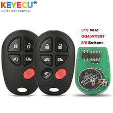 KEYECU Remote Control Car Key for Toyota Sienna 2004 2005 2006 2007 2008- 2018, Replacement Fob 5 6 Buttons - FCC ID: GQ43VT20T 2024 - buy cheap
