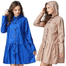Fashion Adult Women s Windproof Waterproof Hiking Rain Cover Long Raincoat Women 2024 - buy cheap