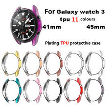 Capa protetora para samsung galaxy watch 3 41/45mm, acessório para relógio inteligente 2024 - compre barato