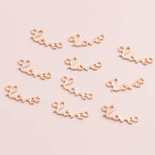 20pcs Gold Color Metal Love Connectors Charms for Bracelets Necklaces DIY Handmade Jewelry Charms Making 2024 - buy cheap