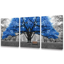 Full Square Round Diamond Painting 3pcs set Black and white art blue tree landscape 5D DIY Embroidery Mosaic Kit Decoration Home 2024 - buy cheap