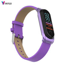 YAYUU Correa de reloj para Xiaomi Mi Band 4, repuesto de correa de cuero suave para pulsera inteligente Mi Band 3 y 4 2024 - compra barato