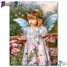 portrait 5d Diamond Painting Embroidery Girl with rose butterfly Square or round Mosaic Cross stitch Rhinestone Home decoration 2024 - buy cheap