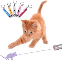 Креативный Забавный питомец светодиодный лазерный Кот Игрушка для кошки лазерная указка ручка интерактивная игрушка для кошек с яркой анимацией мышь тени 2024 - купить недорого