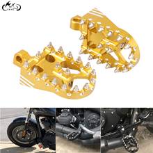 MX Style Motorcycle Gold Foot Pegs Wide Fat Footpegs 360 Roating Rear Footrests For Harley Dyna Fatboy Iron 883 Sportster 883 2024 - buy cheap