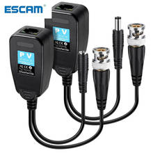 ESCAM-fuente de alimentación para cámara analógica de alta definición, transceptor de vídeo Balun pasivo, RJ45, 1CH, HDCVI, HDTVI, AHD 2024 - compra barato