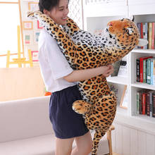 Brinquedo de pelúcia leopardo simulador, grande, enorme, vida real, presente de boneca de leopardo cerca de 120cm 2024 - compre barato