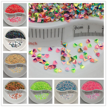 20g 3mm 3D Diamond Nail Sequins Rhomb Colorful Glitter Flakes Paillette Manicure 3D Nail Art Decoration 2024 - buy cheap