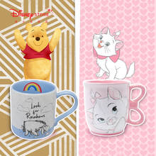 Taza de cerámica con dibujos animados de Disney para niños y niñas, vaso de cerámica con diseño de Mary, Winnie, the Pooh, 2021 2024 - compra barato