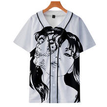 Junji ito / Toilet-Bound hanako-kun-uniforme de béisbol, camisetas con estampado 3D, camiseta de manga corta de verano para hombre, camiseta informal harajuku 2024 - compra barato