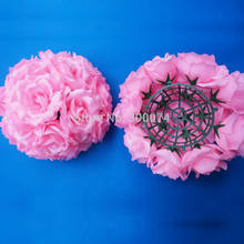 4 шт. 20 см свадебные цветы шар стол украшение из искусственного шелка Роза помэндер Свадебные цветы композиция Цветы 2024 - купить недорого