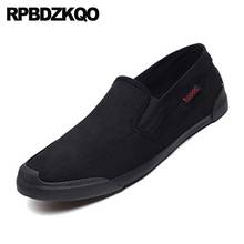 Comfort Men Spring Navy Blue Rubber 2018 Latest Footwear Fashion Summer New Slip On Male Breathable Shoes Casual Korean Canvas 2024 - buy cheap