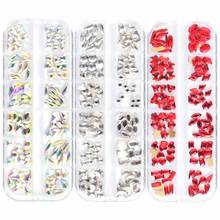 1 Box Glitter 3D Rhinestones Shiny Nail Art Decorations Mixed Size Crystal Nail Gems DIY Nail Art Manicure Decorations 2024 - buy cheap