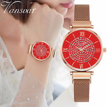 Women Magnet Buckle Full Diamond Watch Luxury Ladies Stainless Steel Quartz Watch Clock Relogio Feminino 2024 - buy cheap