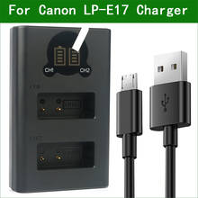 Двойное зарядное устройство USB для Canon EOS 77D 200D 250D 750D 760D 800D 850D 8000D 9000D RP M6 Mark II 200D II 2024 - купить недорого