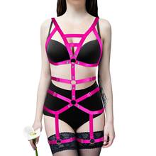 Elastic Harness Belt Hollow Out Sexy Festival Rave Strappy Women Crop Tops Bralette Full Body Harness Cage Bra Stocking Bandages 2024 - buy cheap