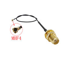 1 pces mhf4 u. fl ipex para sma fêmea anteparo 0.81mm conector de cabo rf trança jumper cabo para pci wi-fi cartão roteador sem fio 2024 - compre barato