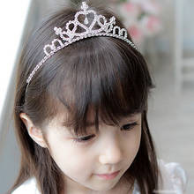Princess Crown for Girls Birthday Show Gift Hairband Tiara Diadem Silver Plated Crystal Wedding Bridal Hair Head Accessories 2024 - buy cheap