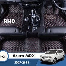 Alfombrillas de coche RHD para Acura MDX 2013, 2012, 2011, 2010, 2009, 2008, alfombras de coche, accesorios de Interior personalizados, cubiertas 2024 - compra barato