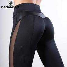 NADANBAO Ruching Push Up High Waist Women Leggings Sporting Fitness Legging Sexy Mesh Workout Sportswear Leggin Pants 2024 - buy cheap