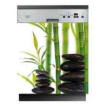Wholesale 3D Art Zen Bamboo Stones SelfAdhesive Dishwasher Refrigerator Freeze Sticker Kid's Art Fridge Door Cover Wallpaper 2024 - buy cheap
