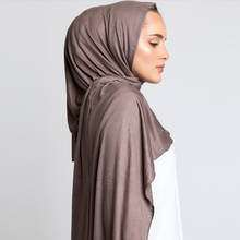 Lenço de cabeça muçulmano, ijab árabe macio modal camisa cachecol femme musulman hijabs islâmico xales e laços lenços de cabeça turbante 2024 - compre barato