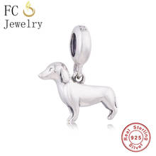 FC Jewelry Fit Original Charms Bracelet Authentic 925 Sterling Silver Dog Dachshund Bead For Making Women Best Friends Berloque 2024 - buy cheap