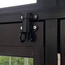 Cerradura de puerta de ventana automática de seguridad de aleación de aluminio, pestillo de perno de puerta de rebote de resorte, negro 2024 - compra barato