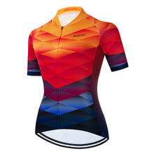 Camisa feminina de manga curta para ciclismo, roupa de corrida esportiva de verão, mtb, camisa para ciclismo, 2021 2024 - compre barato