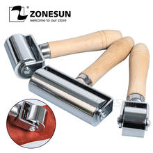 ZONESUN Press Edge Roller Leather Glue Laminating Leather Craft Tools Leather Edge Creaser Smoother For DIY Handmade 2024 - buy cheap