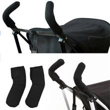 New 1 Pair Black Neoprene Baby Stroller Grip Cover Carriages Poussette Armrests Handle Protector Cover for Stroller 2024 - buy cheap