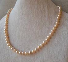 Unique Pearls jewellery Store Natural Pearl Necklace Pink Real Freshwater Pearl Necklace Charming Girl Birthday Party Jewelry 2024 - buy cheap