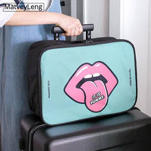 The high quality Ms. Cosmetic bag Cute cartoon carry-on travel bag big mouth luggage bag clothing pull suitcase sorting bag Trav 2024 - buy cheap