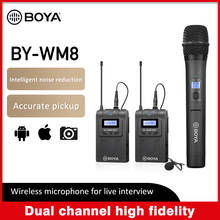 BOYA BY-WM8 Pro UHF Condenser Wireless Mic Microphone Audio Video Recorder Receiver Lavalier Microphone for Canon Sony Camera 2024 - buy cheap