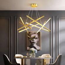 Lámpara LED moderna de Metal para sala de estar, accesorios de iluminación para comedor, AC110V, 220V, color dorado y negro, Envío Gratis 2024 - compra barato