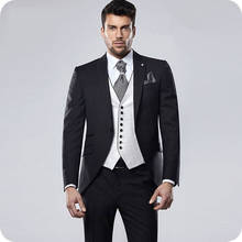 Men's Suits For Wedding Formal Business Suit Groom Tuxedos Slim Fit Terno Masculino Costume Homme Groomsmen Suit Three Pieces 2024 - buy cheap