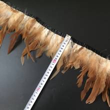 Wholesale 5 Meters 10-15CM Natural Chicken Rooster Tail Feathers Trims Strip Wedding Party Clothing Rooster Coque Feather Ribbon 2024 - buy cheap