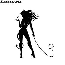 Langur 13,2*16,7 cm Sexy Devil Girl Personal adhesivo decorativo personalizado ventana vidrio calcomanías accesorios Jdm 2024 - compra barato