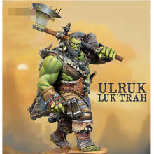 1/24 75mm Resin Model figure GK ULRUK LUK'TRAH Orc Warrior Fantasy theme Unassembled and unpainted kit 2024 - buy cheap