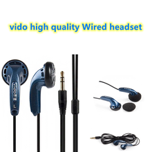 3.5mm Vido Wired Headphones With Bass Earbuds sound track Stereo Earphone Music Headset Send a pair earmuffs For Xiaomi IPhone 2024 - buy cheap