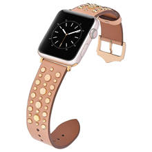 Correa de cuero para apple watch, 44mm, 42mm, 40mm y 38mm, pulsera de repuesto para iWatch Series 5, 4, 3, 2 y 1 2024 - compra barato