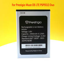 New Original 2400mAh Battery For Prestigio Muze D5 LTE PSP5513 Duo Mobile Phone With Tracking Number 2024 - buy cheap