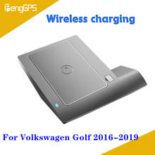 Carregador rápido sem fio para golf, volkswagen 2016 2017 2018 qi, celular, 10w, painel do carro, suporte para carregamento rápido 2024 - compre barato