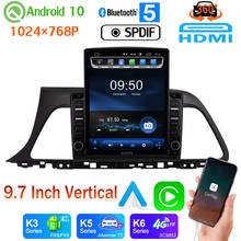 9.7 "vertical tesla estilo android 10.0 gps multimídia para hyundai sonata 9 2015-2017 carro rádio carplay dsp 4g lte wifi px6 spdif 2024 - compre barato