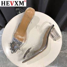 Heels for Women 2020 Transparent High Heels shoes 7cm Sexy Pointed Pumps Wedding Party Luxury Fashion Shoes For Lady Size 34-43 2024 - buy cheap